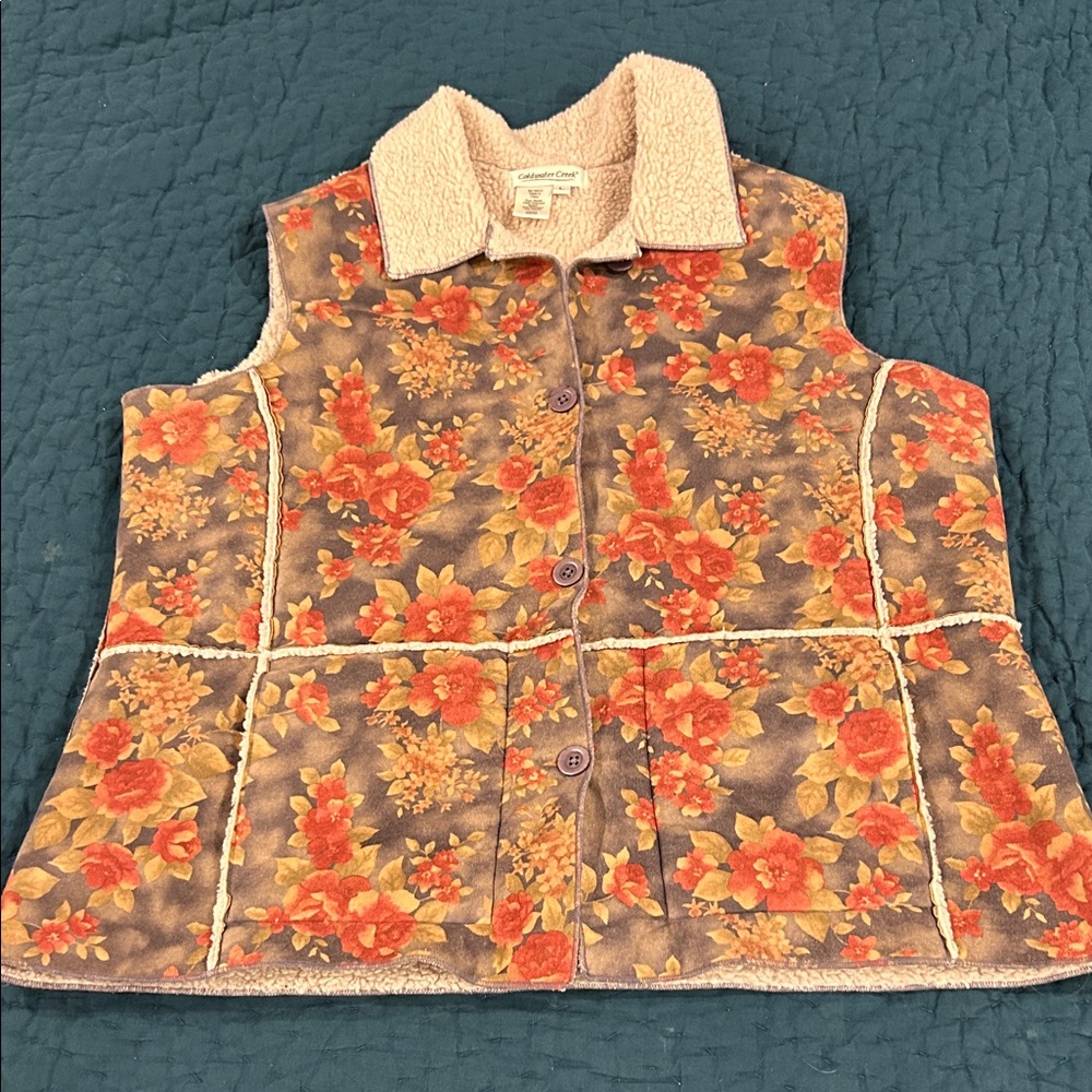 Coldwater Floral Sherpa Vest